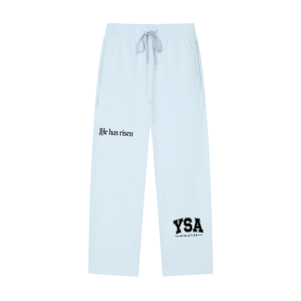 Solid Color Straight-Leg Sweatpants