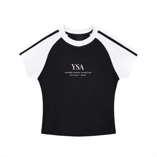 Contrast Stripes Bodycon Raglan  Sleeve T-Shirt