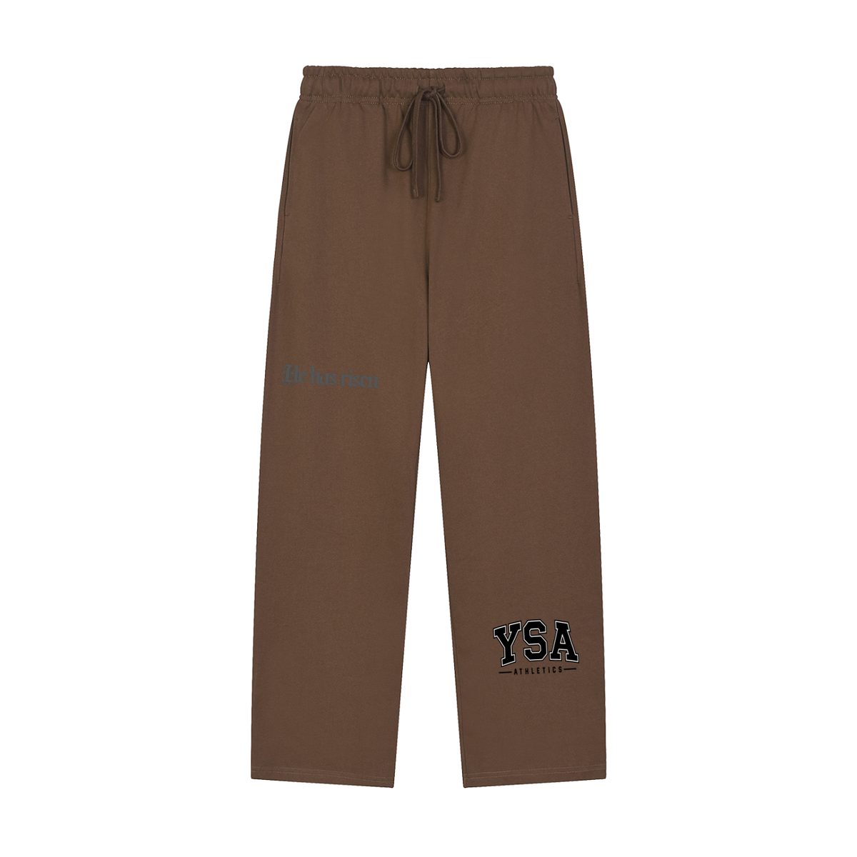 Solid Color Straight-Leg Sweatpants