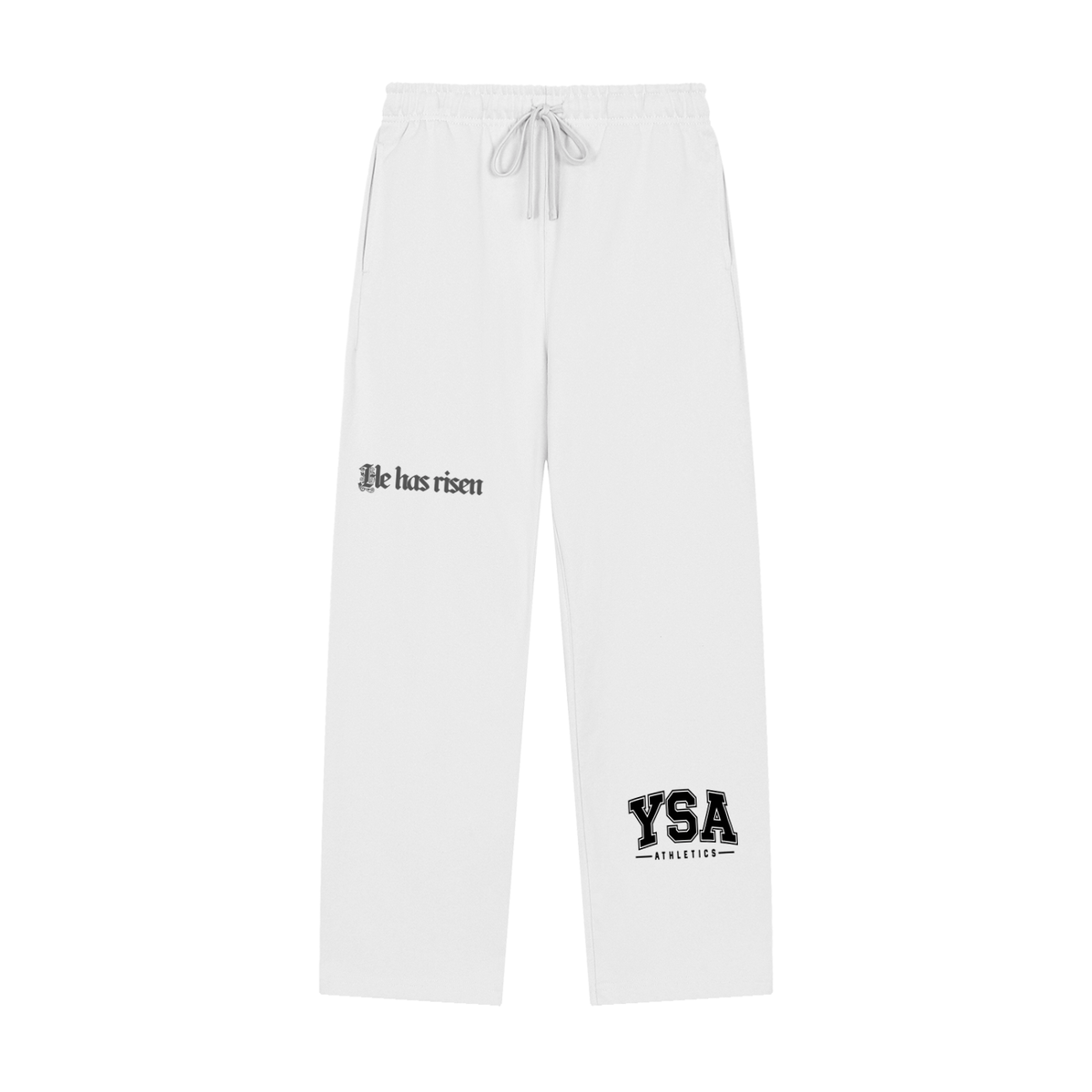 Solid Color Straight-Leg Sweatpants