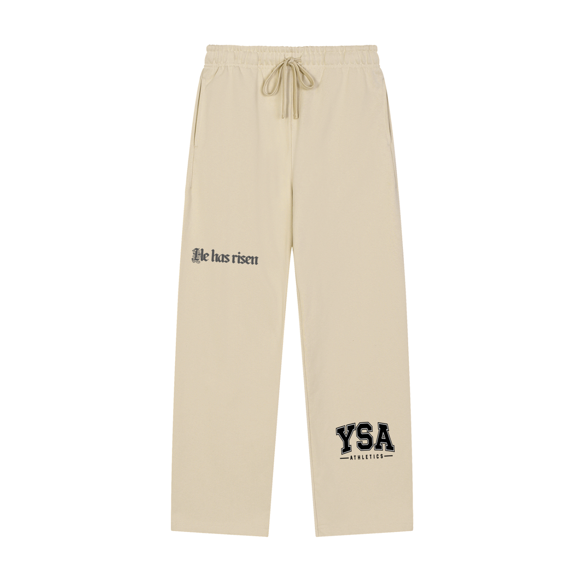 Solid Color Straight-Leg Sweatpants