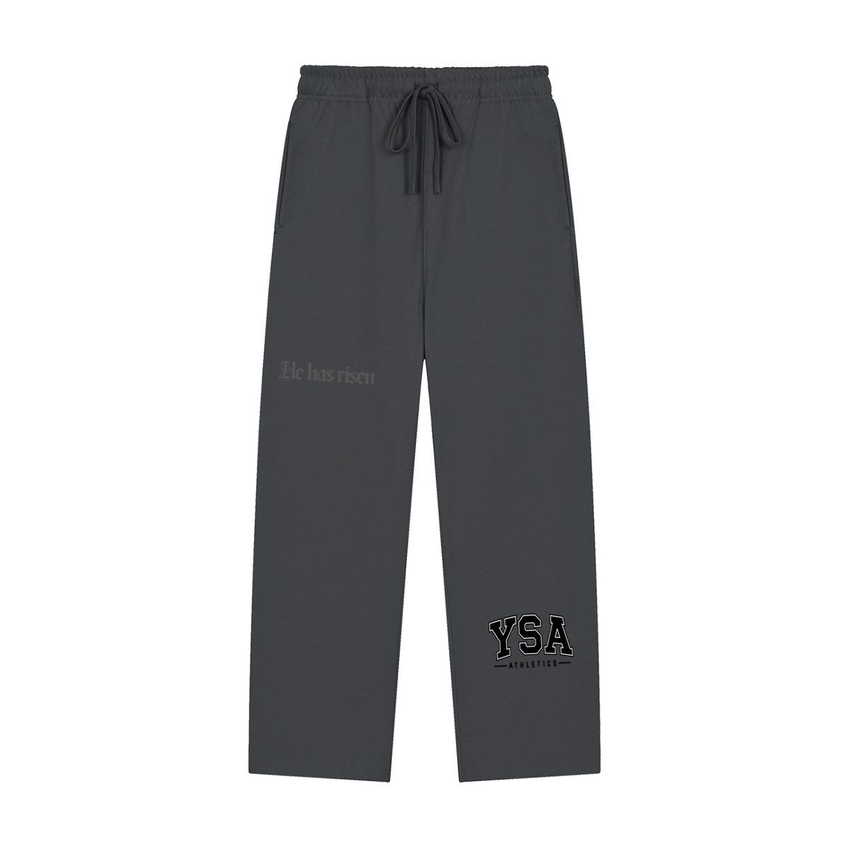 Solid Color Straight-Leg Sweatpants