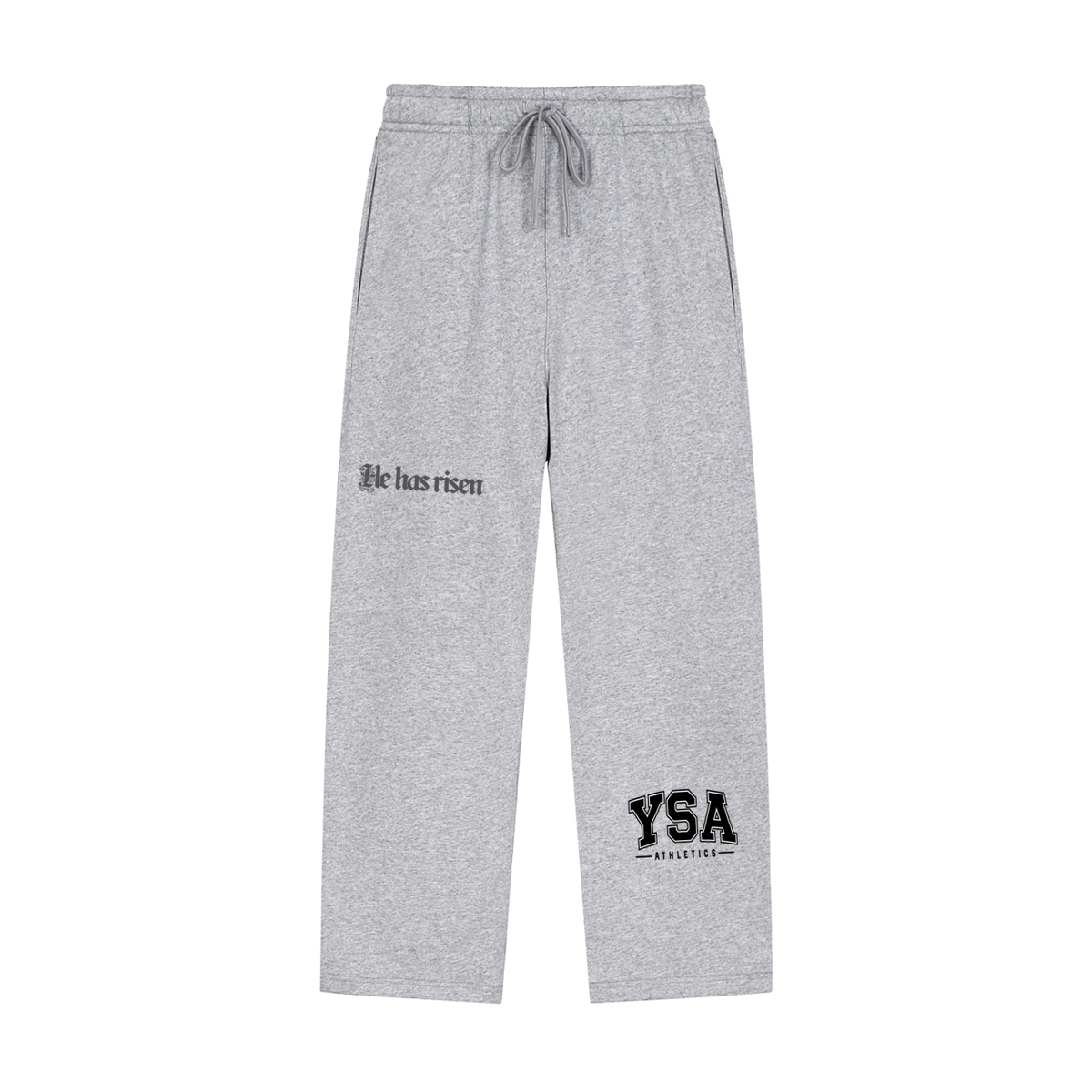 Solid Color Straight-Leg Sweatpants