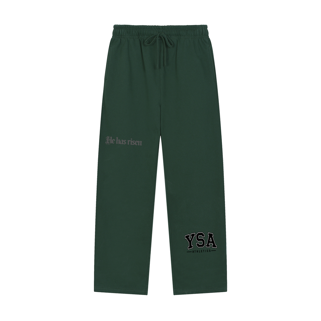 Solid Color Straight-Leg Sweatpants