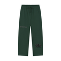 Solid Color Straight-Leg Sweatpants