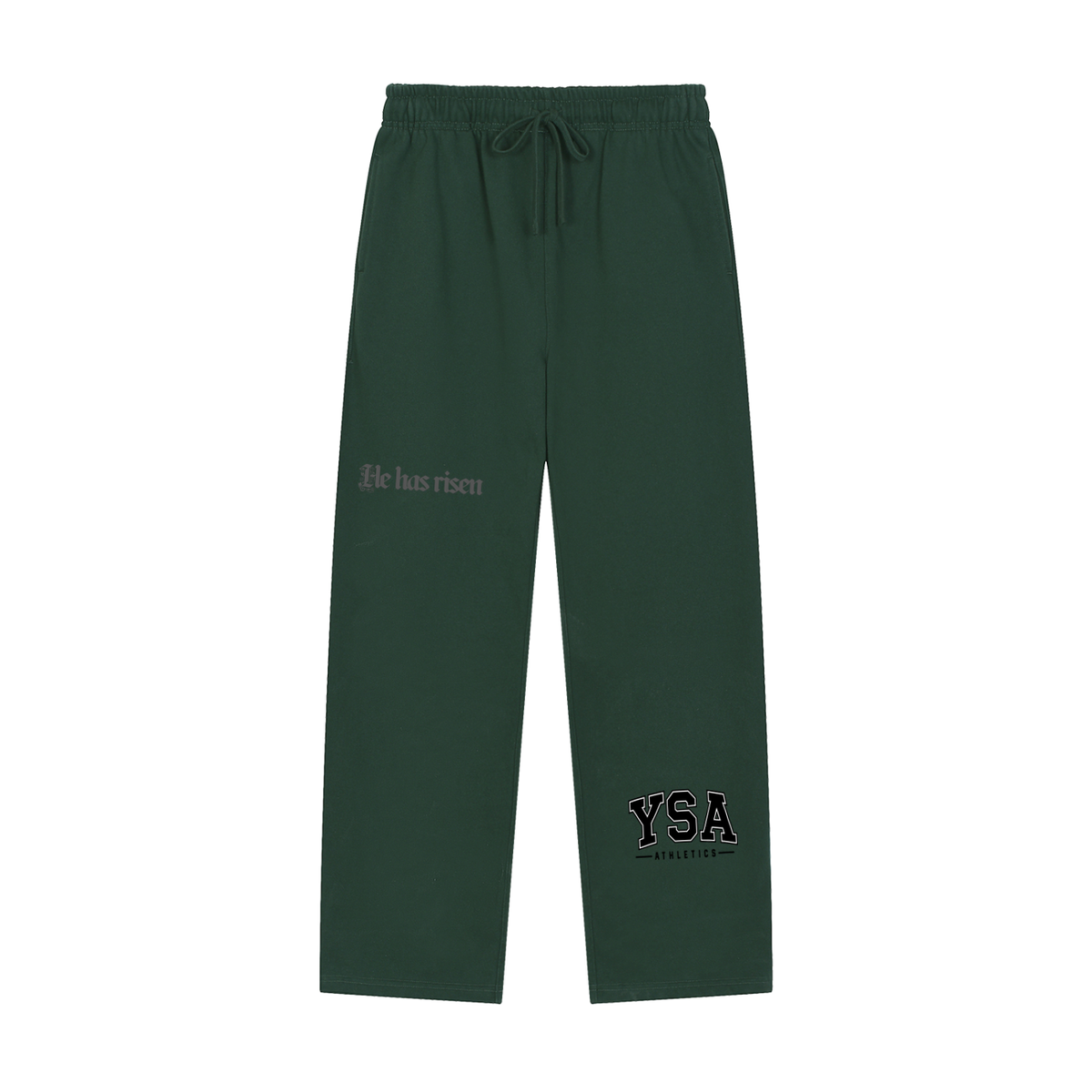 Solid Color Straight-Leg Sweatpants