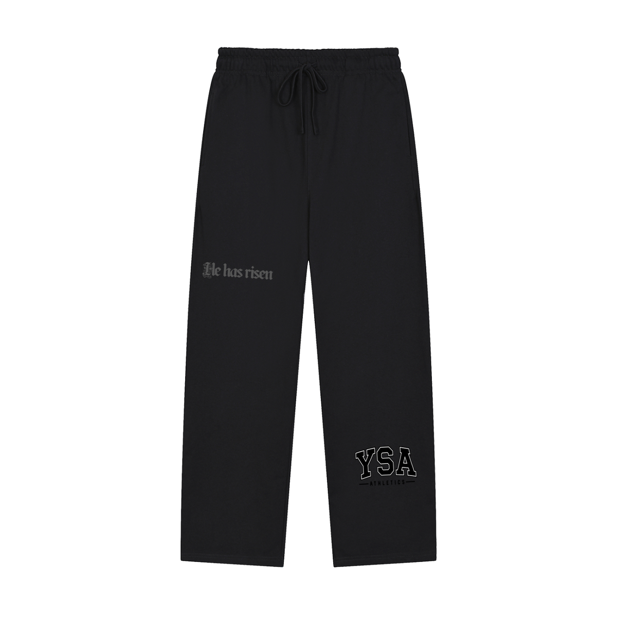 Solid Color Straight-Leg Sweatpants