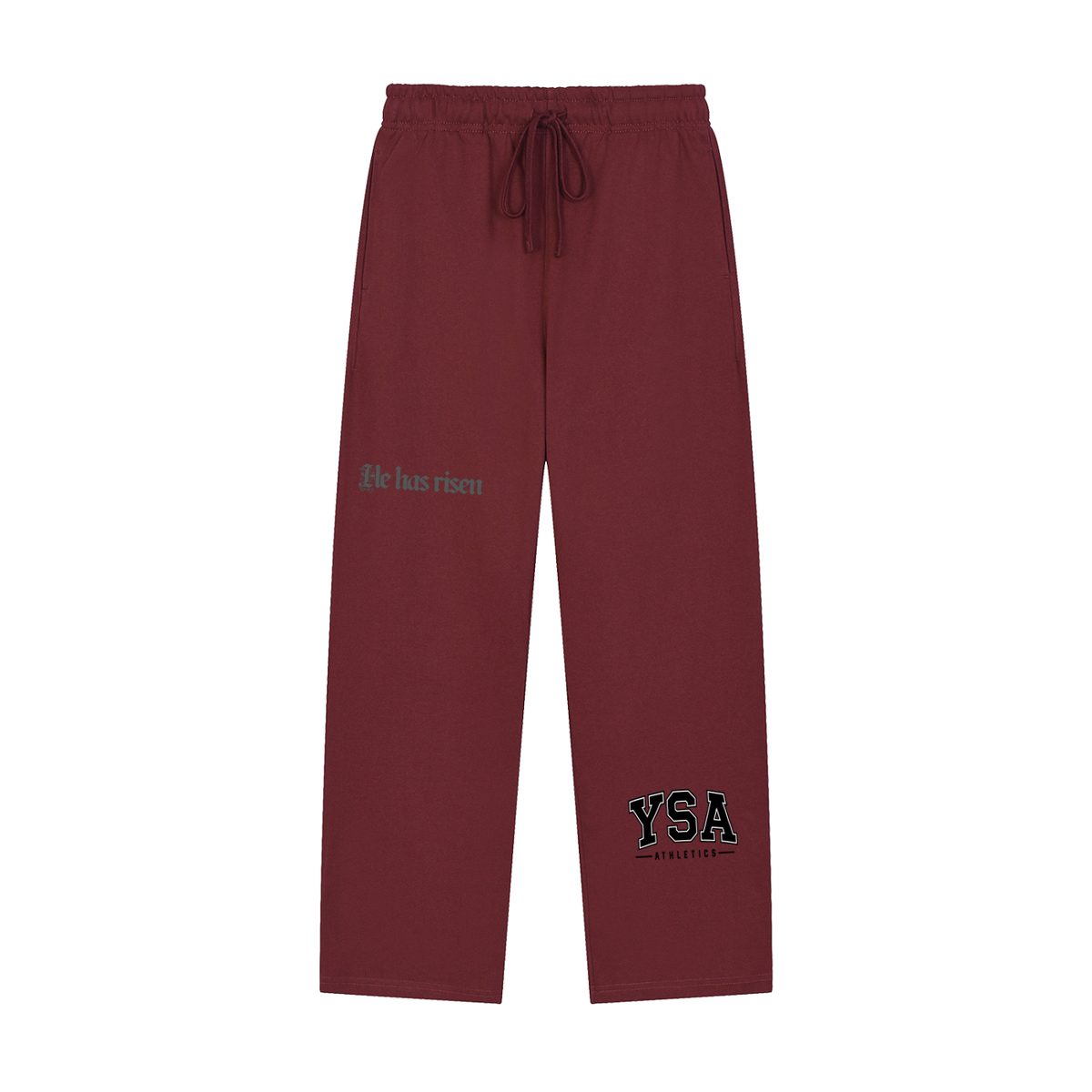 Solid Color Straight-Leg Sweatpants