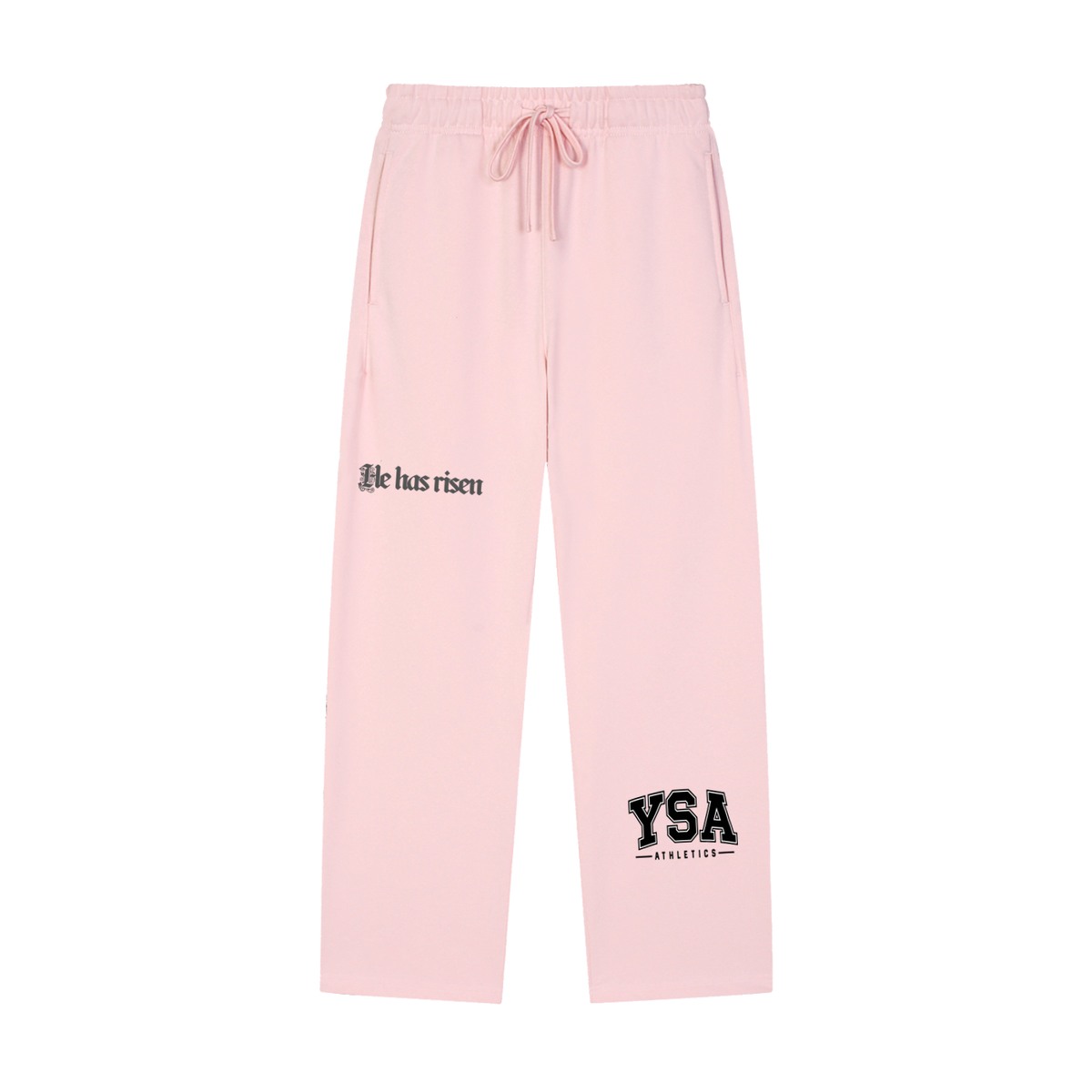 Solid Color Straight-Leg Sweatpants