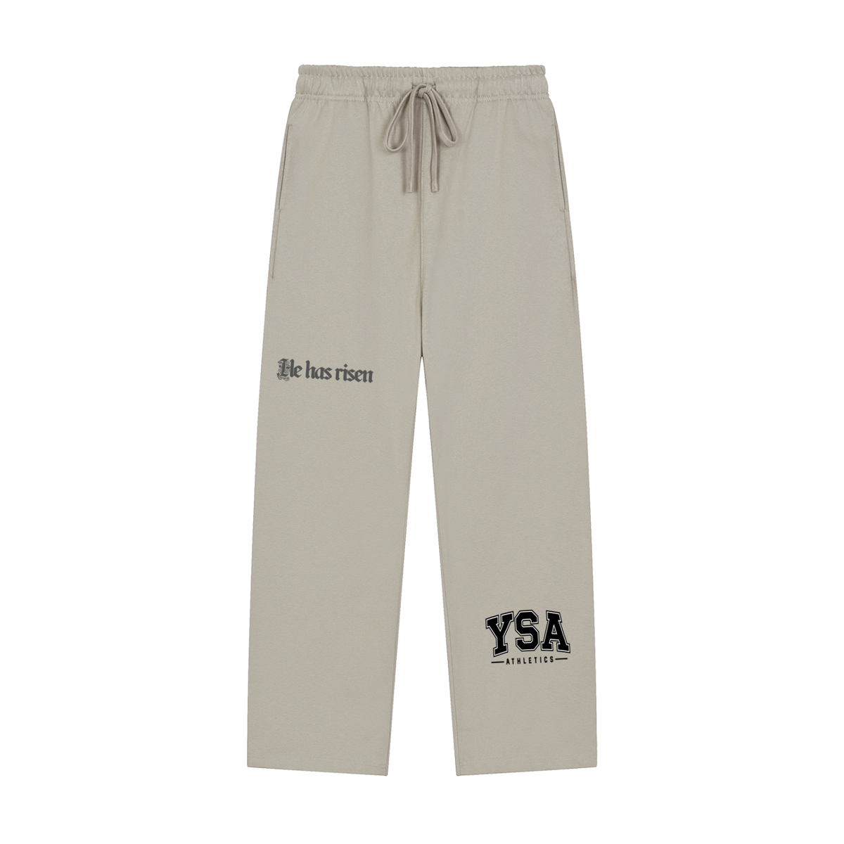 Solid Color Straight-Leg Sweatpants